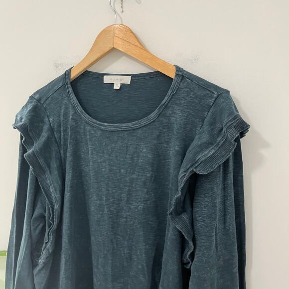 Eri + Ali Blue Long Sleeve Top Size 2X - Picture 3 of 5